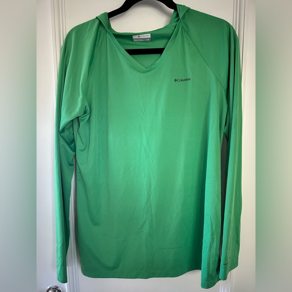 Columbia Green Long Sleeve Omni Shade Hoodie